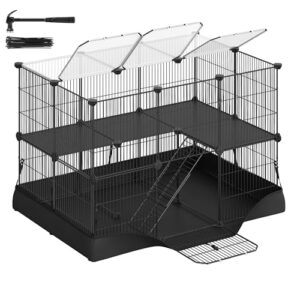 SONGMICS 2-Tier Playpen for Small Animals
