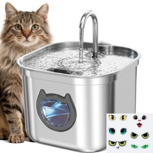 Stainless Steel Cat Water Fountain 2.2L