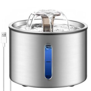 Stainless Steel Cat Water Fountain 2.5L