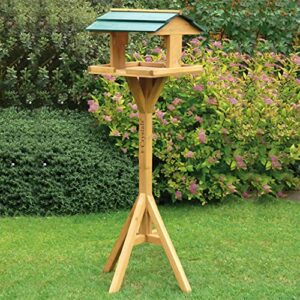 Sturdy Wooden Outdoor Bird Feeding Table