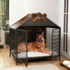 Stylish Wooden Dog Crate with Cushion