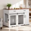 Stylish Wooden Dog Crate with Storage