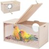 Transparent Bird Nesting Box with Perch
