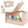 Transparent Budgie Nesting Box with Perch