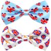 Union Jack Dog Bow Ties - 2 Pack