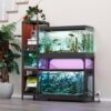 VOWNER Multi-Tier Fish Tank Stand with Outlets