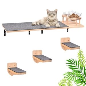 Wall Mounted Cat Hammock and Feeding Station