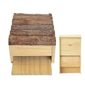 Weatherproof Wooden Bat House for Gardens