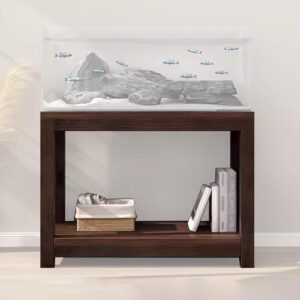 Wooden Aquarium Stand with Storage Shelf