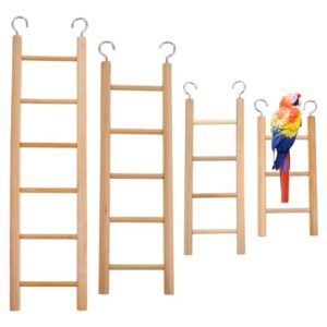 Wooden Bird Ladders for Cage - 4 Pack