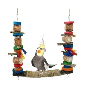 Wooden Bird Swing Perch for Pets