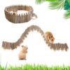 Wooden Hideout & Bridge for Small Pets