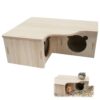 Wooden Multi-Chamber Hamster House