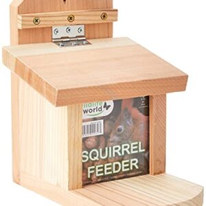 Wooden Squirrel Feeder Box with Lid