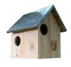 Wooden Squirrel Nest Box with Metal Roof