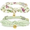 YUDOTE Soft Cotton Cat Collars with Bowties