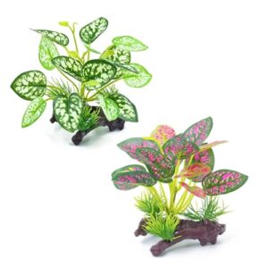 2pcs Artificial Reptile Plants for Terrarium
