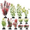 Colorful Aquarium Plant Decorations Set