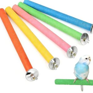 Natural Wood Bird Perches with Sand Coating
