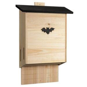 Spacious Solid Wood Bat House for Outdoors