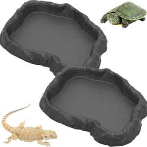 2 Pack Small Reptile Water & Food Bowls
