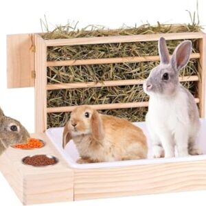 3 in 1 Rabbit Hay Feeder and Litter Box