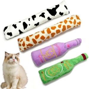 4-Pack Interactive Catnip Plush Toys