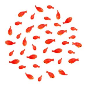 40 Pcs Realistic Miniature Fake Goldfish Set