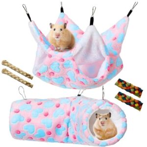 6-Piece Pink Heart Small Animal Bedding Set