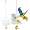 Acrylic Bird Mirror with Bell for Birds