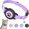 Adjustable Purple Airtag Cat Collar