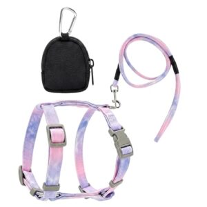 Adjustable Purple Cat Harness and Lead Set