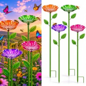 Colorful Metal Bee Watering Station - 4 Pack