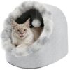 Cozy Semi-Enclosed Cat Bed Cave