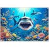 Luminora 7x5ft Underwater Shark Backdrop