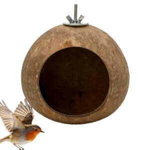 Natural Coconut Bird Hide Nest for Small Birds