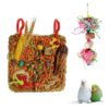 Natural Wood Parrot Chew Toys - 2 Pack