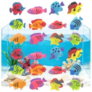 SrgPui 24-Piece Realistic Plastic Fish Set