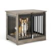 Stylish Wooden Dog Crate with Barn Door