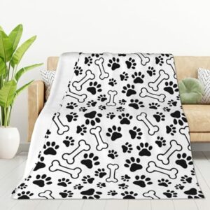 Super Soft Dog Paw Throw Blanket 130x150cm