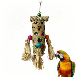 Wooden Foraging Bird Toy with Bell