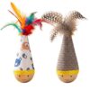 Wooden Wobbler Cat Toys Set - 2 Pack