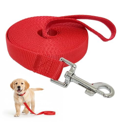 Red Nylon Dog Training Lead for Puppies