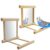 Wooden Bird Mirror 2 Pack for Cages