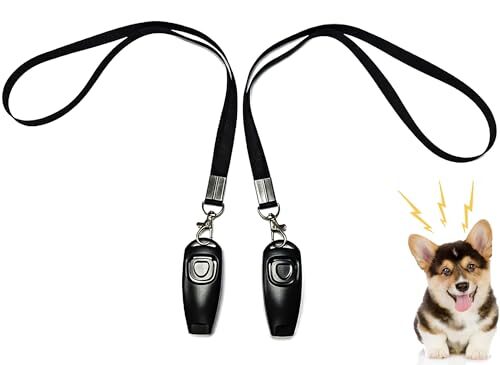 Haoyic Dog Training Clicker and Whistle with Lanyard
