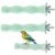 Beak Grinding Parrot Perches 3 Pack Green
