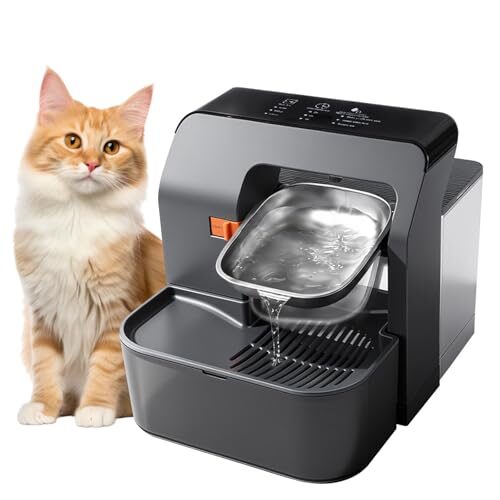 Stainless Steel Cat Fountain for Cats and Dogs