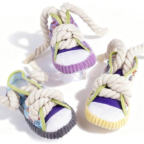 Dog Plush Chew Toy 3-Pack for Puppies