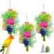 Hanging Bird Toys With Rattan Balls And Bells