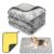 Grey Paw Print Dog Blanket Set for Dogs